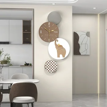 Modernus minimalistinis restorano įėjimo fono dekoravimo laikrodis, kūrybinis sieninis laikrodis, meninis laikrodis, skirtas naudoti namuose