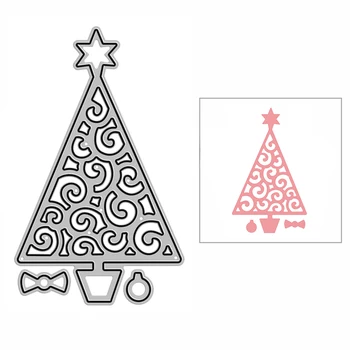 New Star Christmas Tree Craft Embossing Mold 2021 Metal Cutting Dies for DIY Decor Scrapbooking Album and Card Making No Stamps