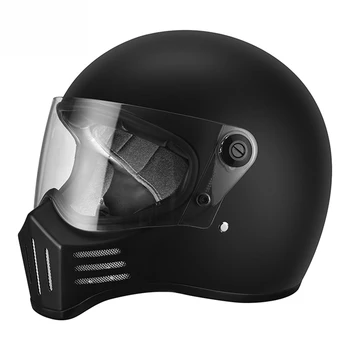 S-2XL Matte Black Anti-Fall Motocross Kask Dilimui atspari motociklų įranga Kvėpuojanti galvos apsauga viso veido dviratininko šalmas
