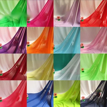 Šifono audinys pagal sijonų pamušalo matuoklį Drabužių suknelės siuvimo užuolaidos 100D vasaros minkštas šilkinis vieno sluoksnio paprastas plonas audinys